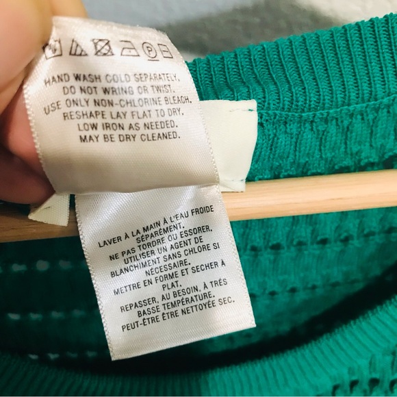 Anthropologie Maeve Promenade Pointelle Fit and Flare Knit Dress Green Size M - Picture 10 of 14